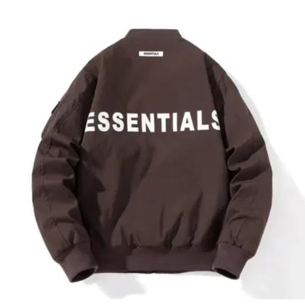 Essentials Half Zip Track Jacket Brown