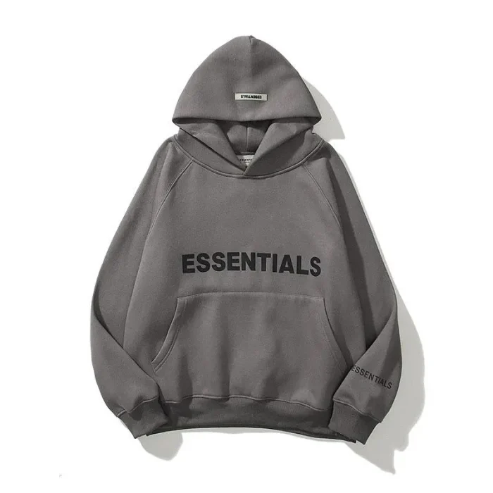 ESSENTIALS Oversize Dark Hoodie Gray ESSENTIALS Oversize Dark Hoodie Gray
