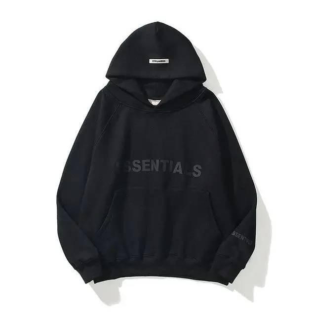 ESSENTIALS Oversize Hoodie Black ESSENTIALS Oversize Hoodie Black
