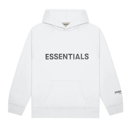 Essentials Applique Logo White Hoodie Essentials Applique Logo White Hoodie