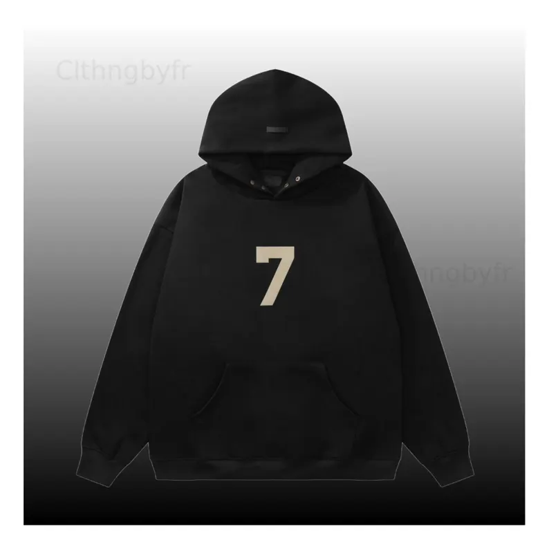Essentials 7 Hoodie Black Essentials 7 Hoodie Black